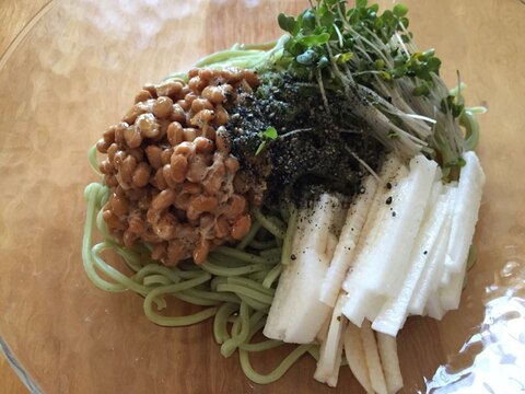 長芋と納豆の冷やし麺